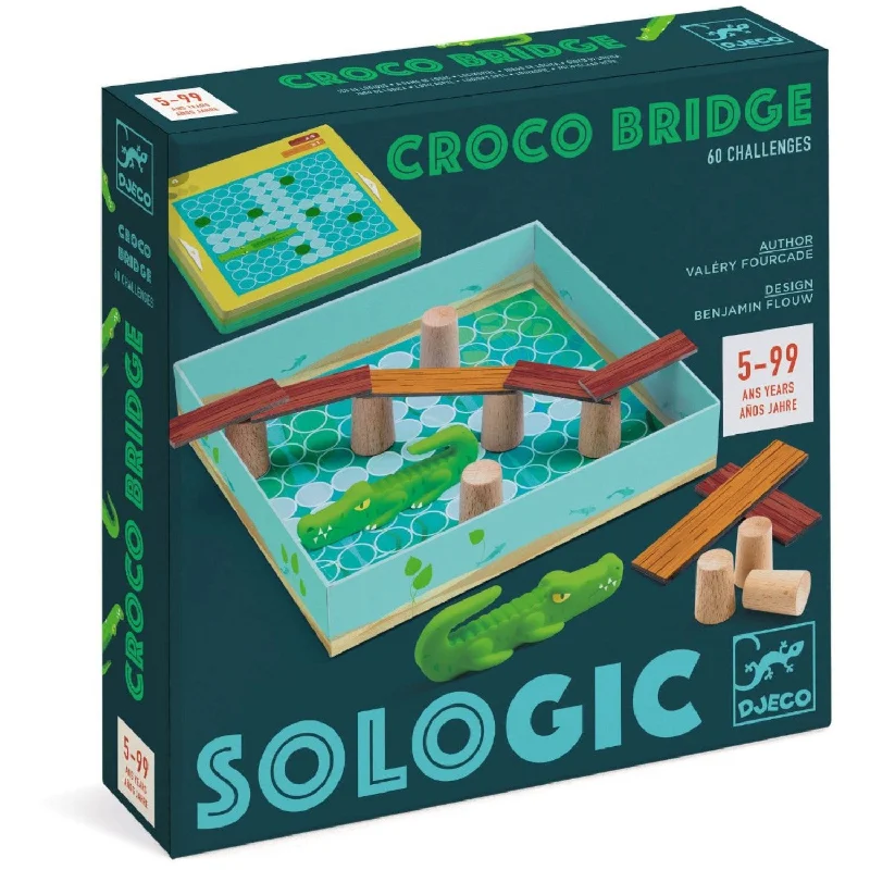 Multi-level puzzles Djeco Spil Sologic, Croco Bridge