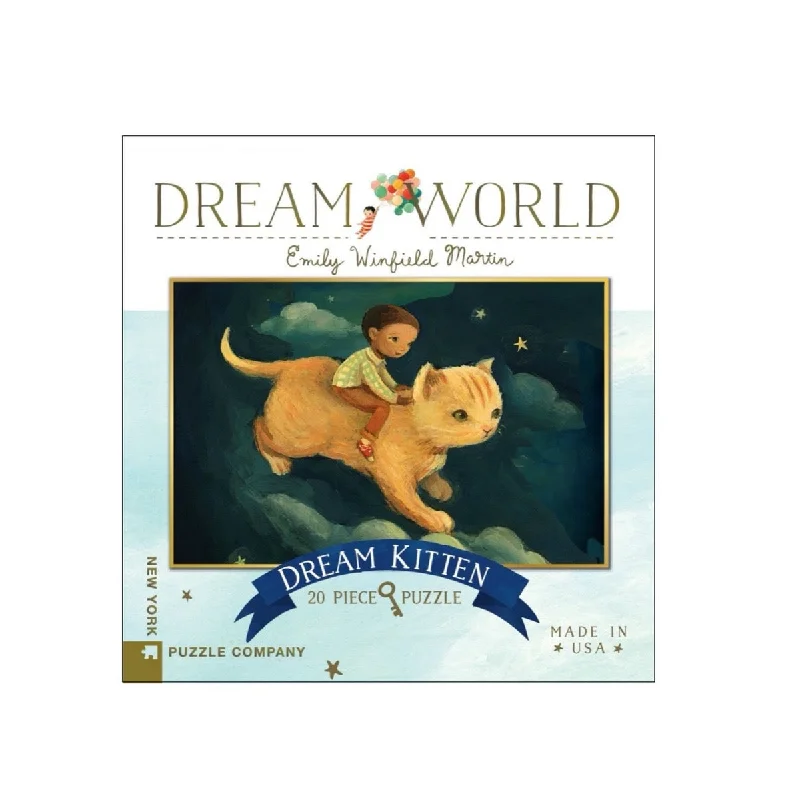 Entertaining games Mini Dream World 20 Piece Puzzle · Boy and Kitten