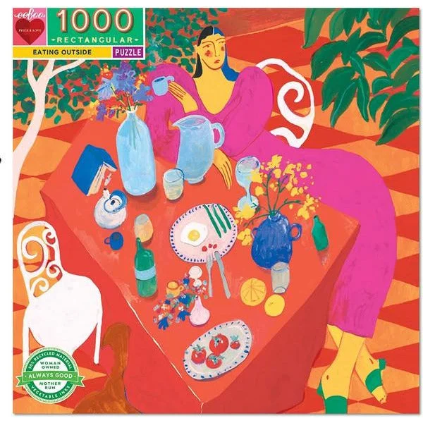 Age-appropriate puzzles Eeboo 1000 Piece Puzzle | Eating Outside