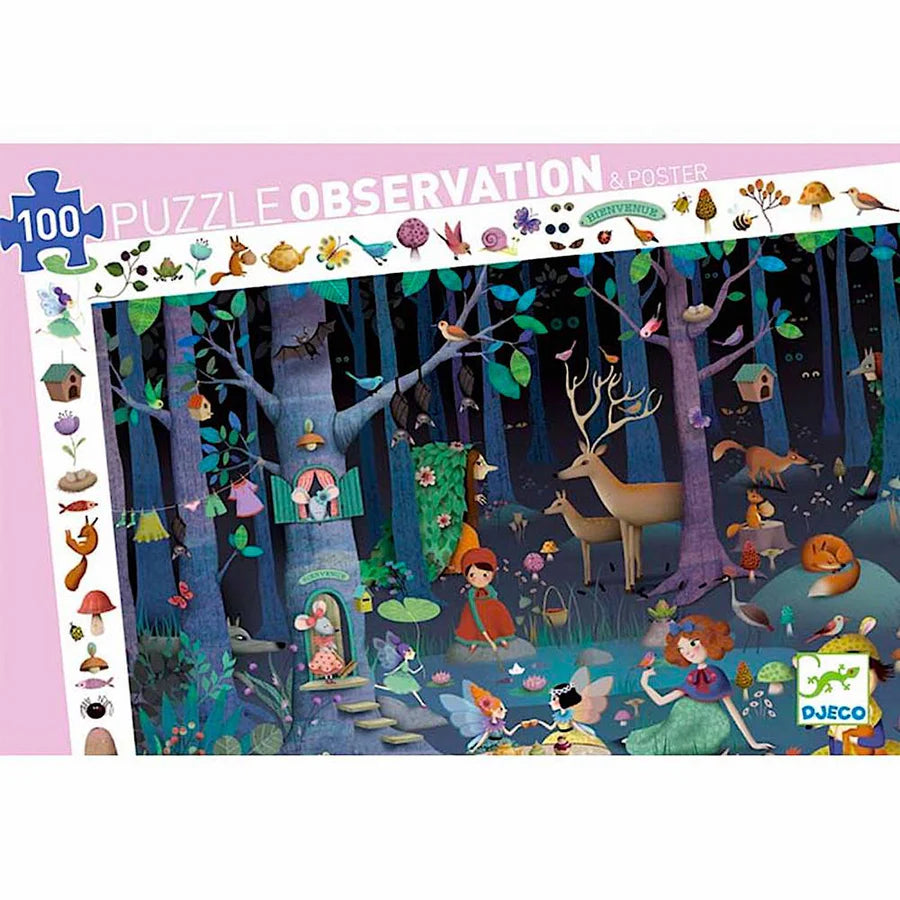 Entertaining games Djeco Enchanted Forest Puzzle - 100 pc