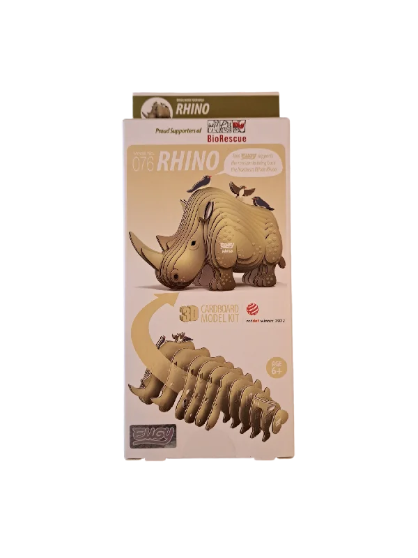 Intricate puzzles Eugy 3D Cardboard Model Kits Rhino