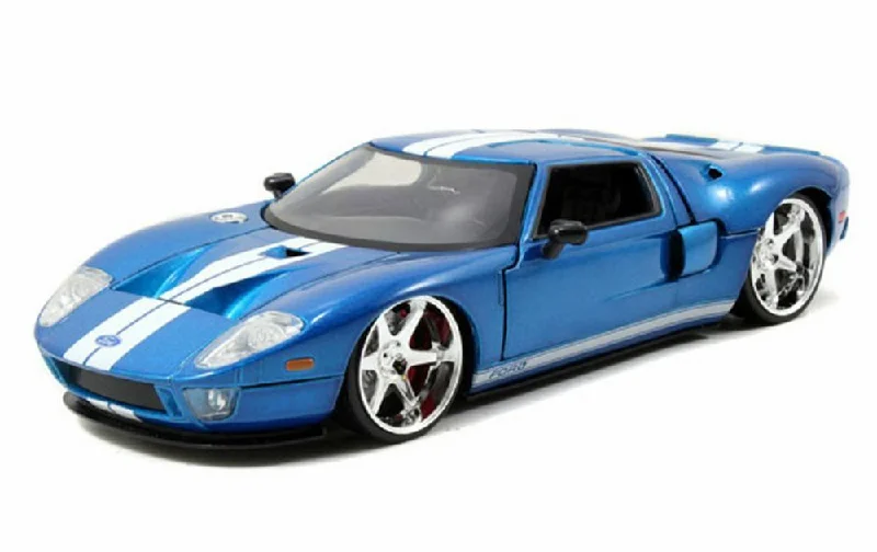 Enthusiastic toysFord GT Blue with White Stripes "Fast & Furious 7" (2015) Movie 1:24 Scale Diecast Model Car - Jada 97177 Enthusiastic toysFord GT Blue with White Stripes "Fast & Furious 7" (2015) Movie 1:24 Scale Diecast Model Car - Jada 97177