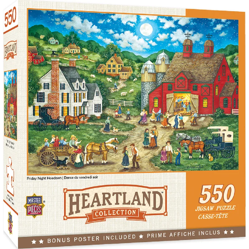Competitive games Friday Night Hoedown 550 Piece Heartland Puzzle