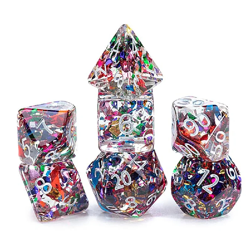 Innovative gamesGate Keeper Games & Dice: Stained Glass Inclusion Dice - 7pc Set
