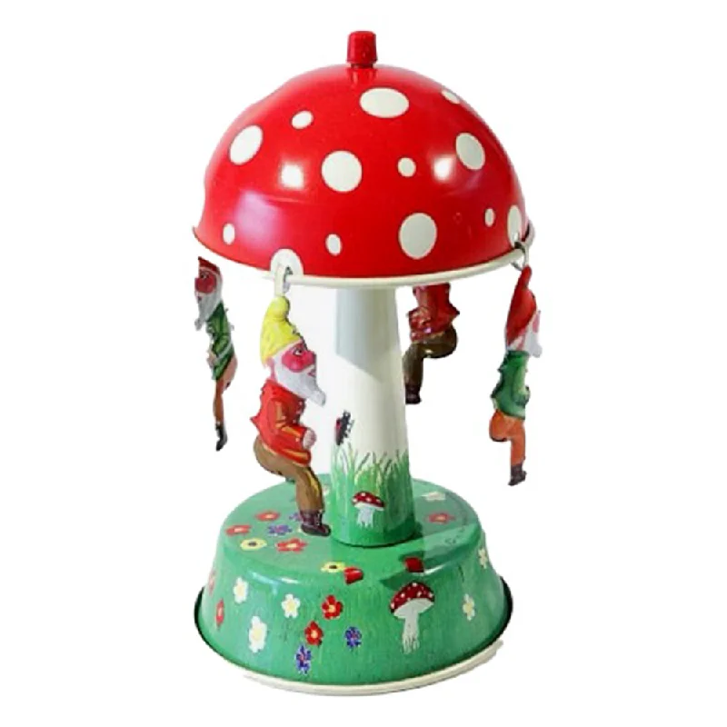 Fast-paced games Retro Wind Up Gnome Mushroom Carousel