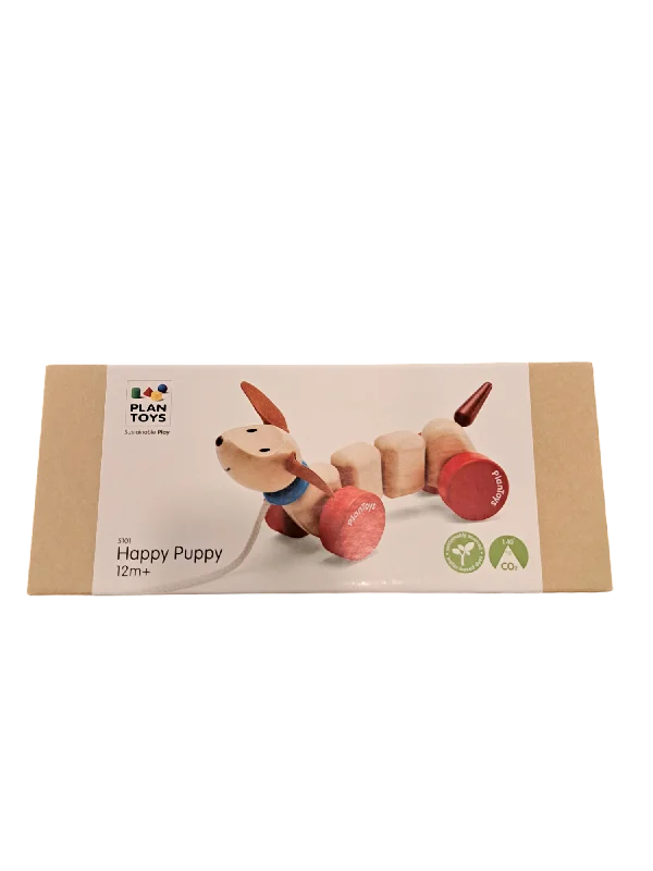 Age-appropriate puzzles Happy Puppy Pull Along