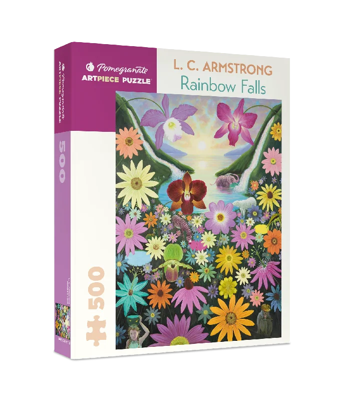 Challenging puzzles L. C. Armstrong Rainbow Falls - 500 Piece Puzzle