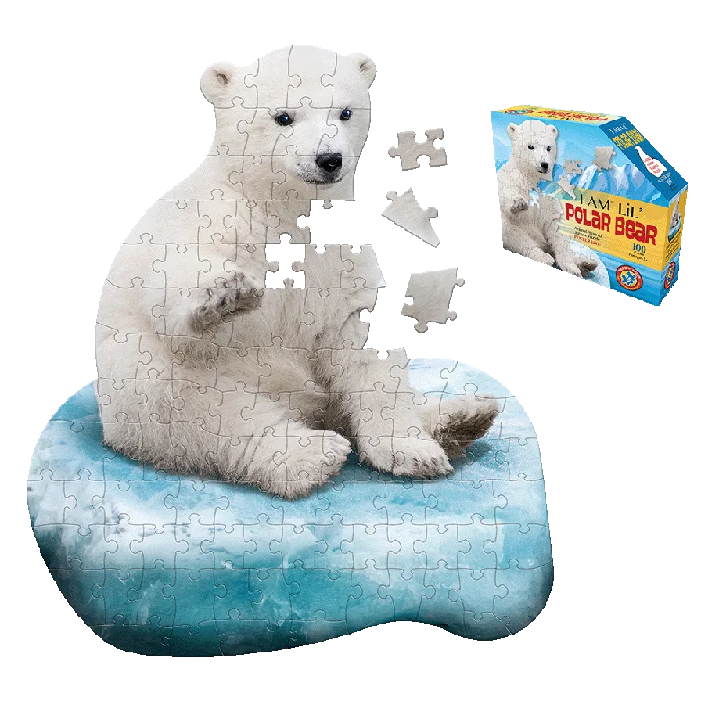 Intricate puzzles Madd Capp Polar Bear Shaped Jigsaw Puzzle - 100 pc