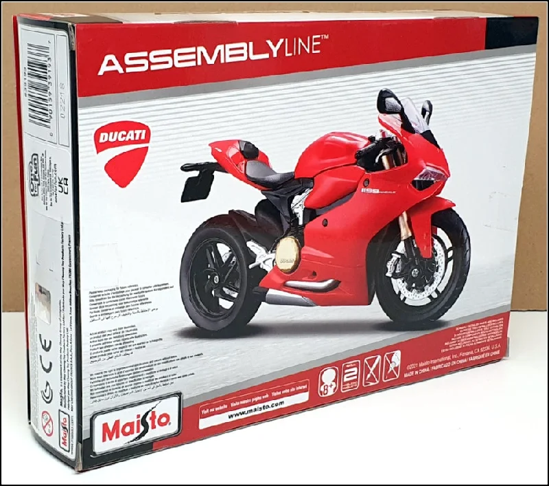 Durable toysMaisto 1/12 Scale Diecast Kit 39193 - Ducati 1199 Panigale Motorbike - Red Durable toysMaisto 1/12 Scale Diecast Kit 39193 - Ducati 1199 Panigale Motorbike - Red