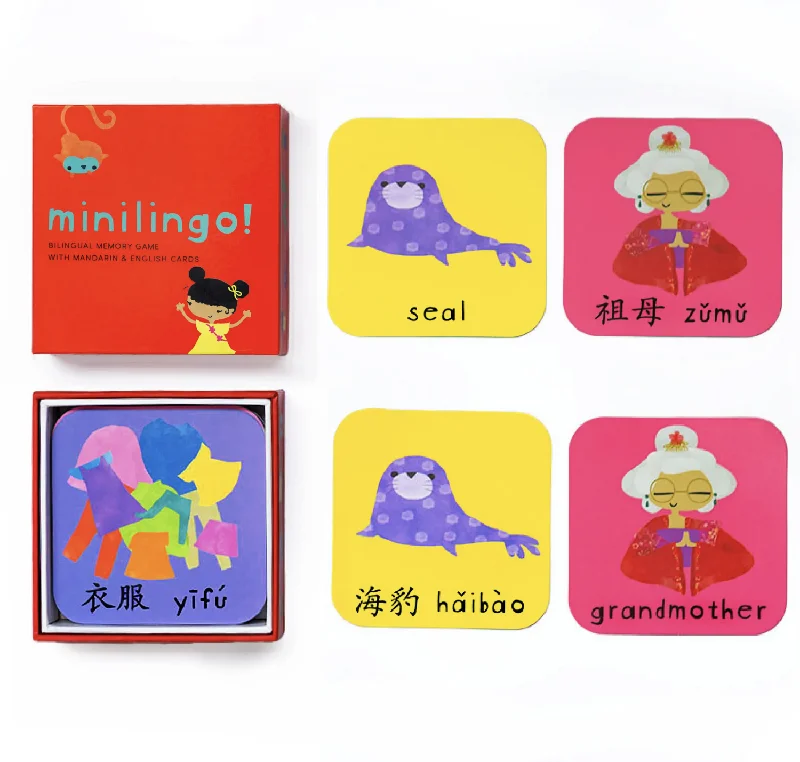 Social games Mandarin/English Minilingo Flashcards