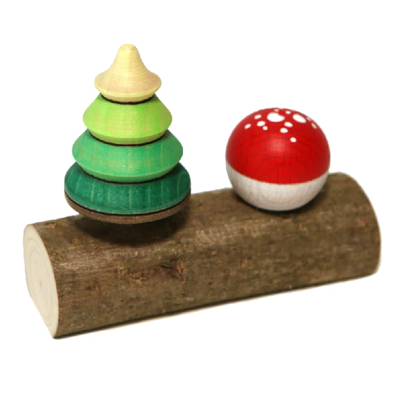 Addictive games Mader Mushroom and Tree Tops in Log Stand