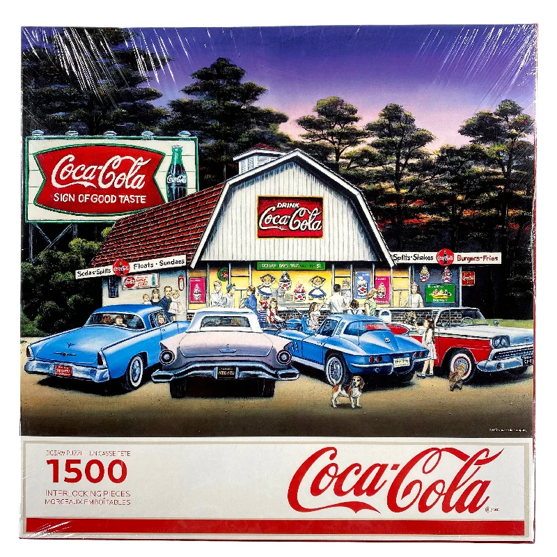 Challenging puzzles Night On The Town 1500 Piece Coca Cola Puzzle