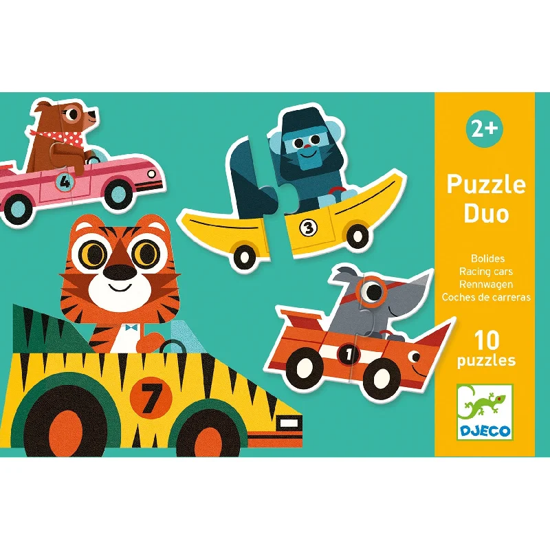 Interactive games Racing Cars Duo Puzzle - Djeco