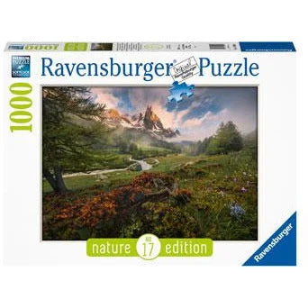 Age-appropriate puzzles Ravensburger Puzzle 1000pc Claree Valley French Alps