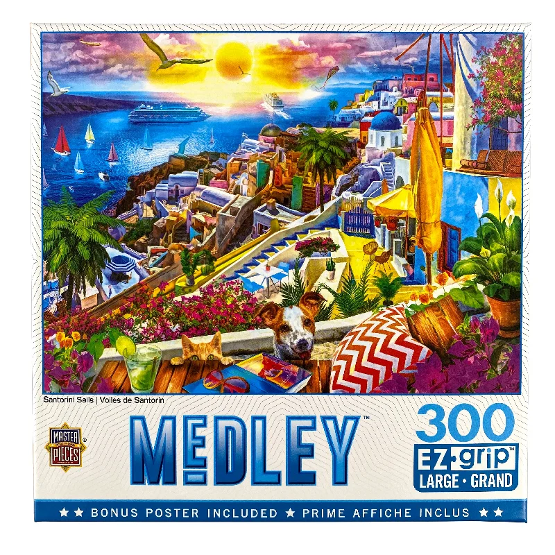 Interactive games Santorini Sails 300 Piece Large Format Medley Puzzle