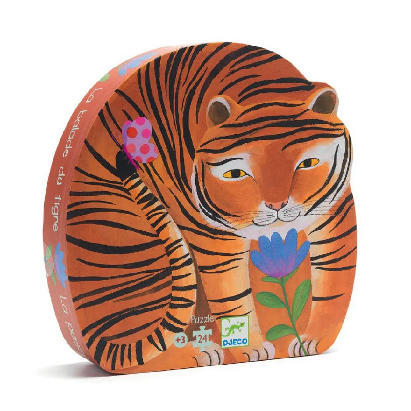 Age-appropriate puzzles The Tiger's Walk Silhouette Puzzle - Djeco - 24 pc