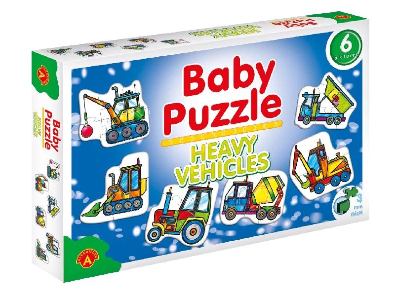Interactive games Progressive Toddler Puzzle - Heavy Vehicles - Wise Owl