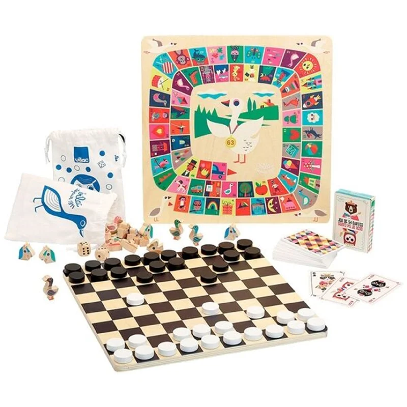 Age-appropriate puzzles Vilac Kuffert med 4 Spil