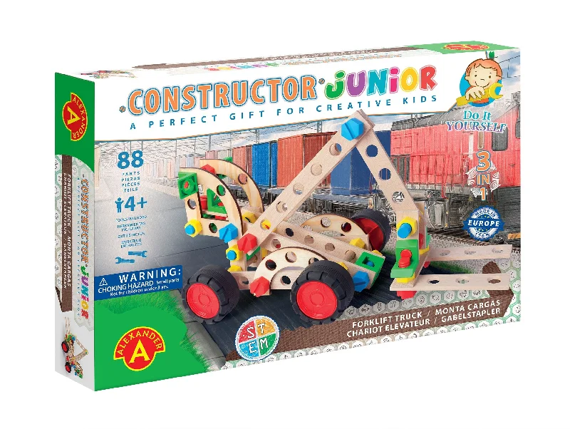 Competitive games Wooden DIY 3-in-1 Forklift - Constructor