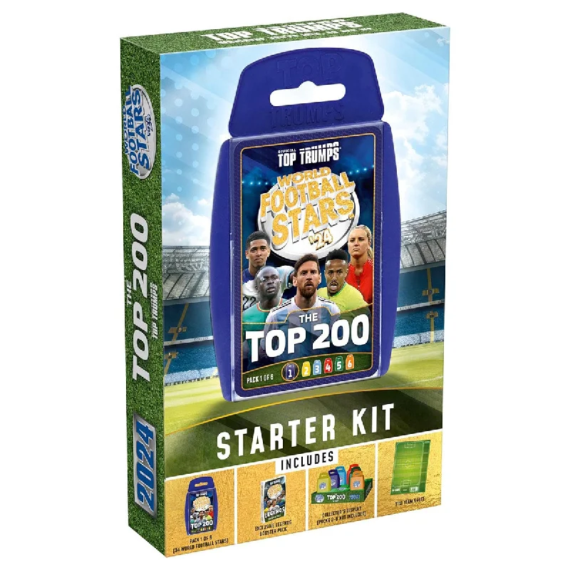 Intricate puzzles World Football Stars '24 Top 200 Starter Kit Top Trumps Card Game